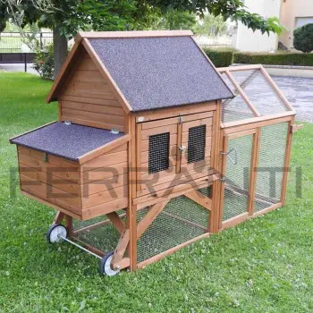 Mobile Chicken Coop on Wheels for 4 Chickens