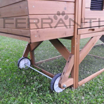 Mobile Chicken Coop on Wheels for 4 Chickens