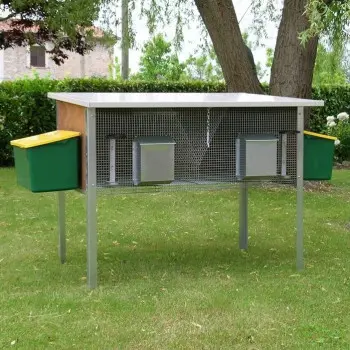 Outdoor Rabbit Hutch, Cage for 2 Rabbits