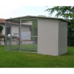 Box per cani da esterno mod. Modulare + cuccia casetta mod. Alano