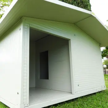 Large Dog House with Veranda for Outdoor Use